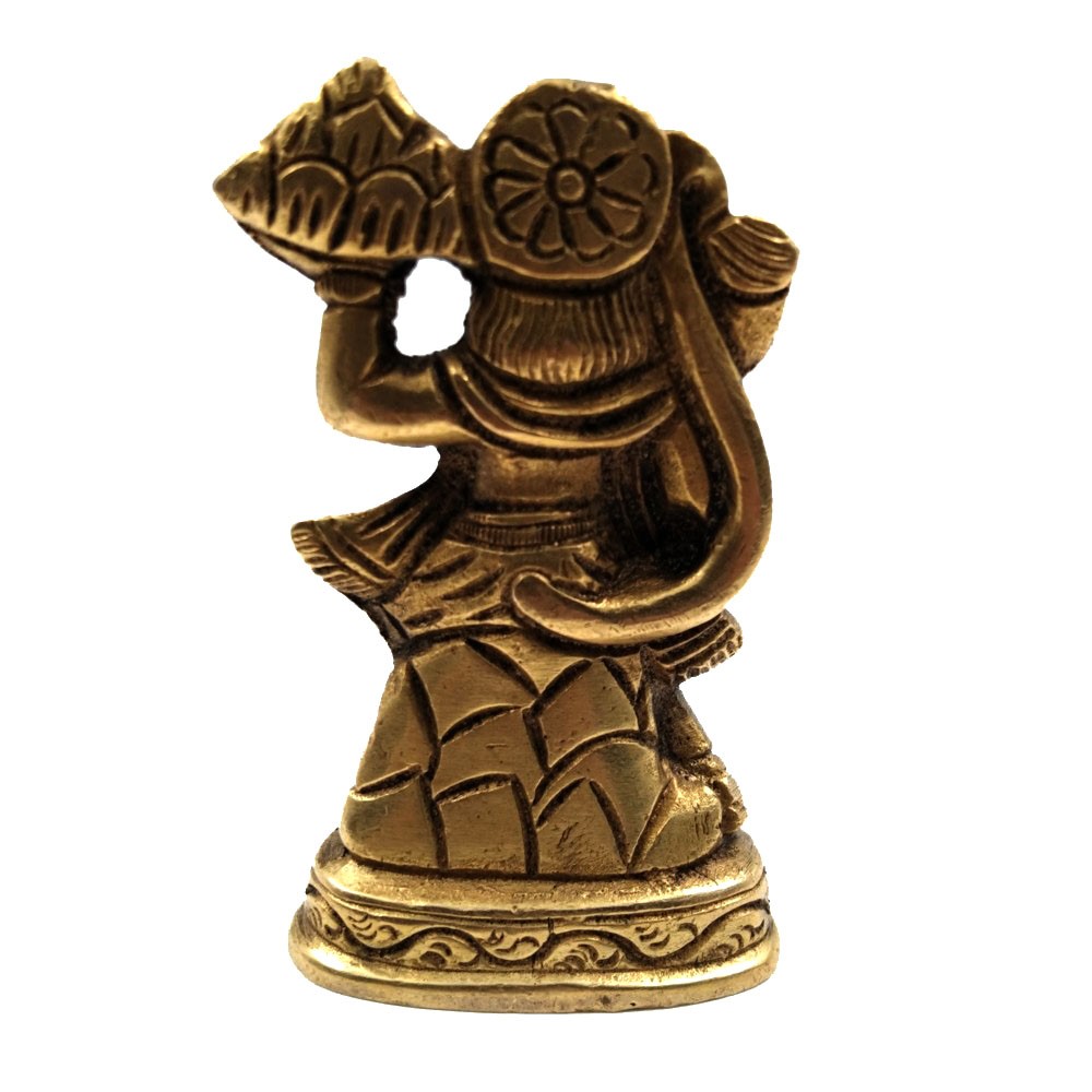 Brass Hanumanji Standing Idol L2" x W1.25" x H3.50"